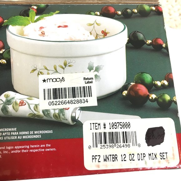 PFALTZGRAFF Winterberry Dip Mix Bowl + Knife Spreader Set - Picture 13 of 14